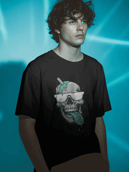 Camiseta negra. Tejido 100% algodón orgánico