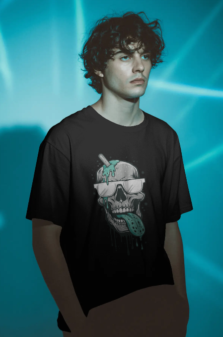 Camiseta negra. Tejido 100% algodón orgánico